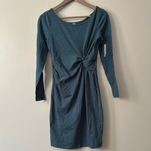 Old Navy XS Maternity Dark Teal Long Sleeve Dress NWT